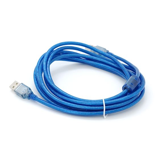 Кабель USB 2.0 RITAR AM / AM, 3.0m, прозорий синій | Зображення 1