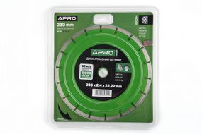 Диск відрізний для бетону 230х2.4х22.22мм (16-18%) Сегмент APRO