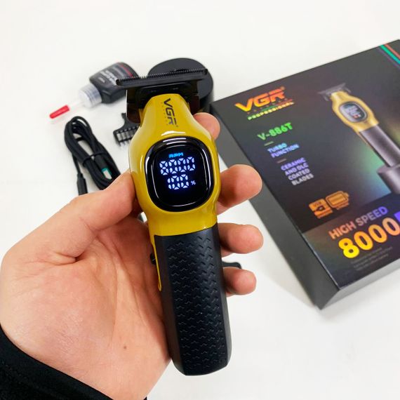 Тример для стрижки волосся VGR V-886T GOLD 8000RPM 4 насадки | Зображення 1