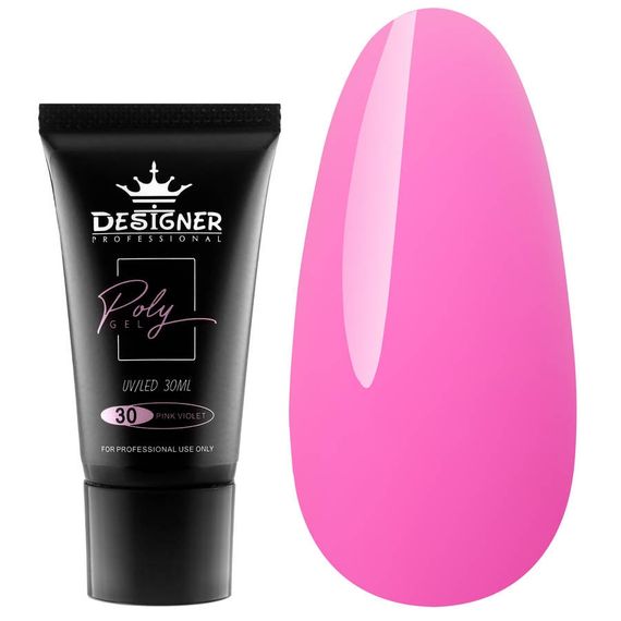 Полігель Designer №30 Pink Violet (в тюбике) 30мл | Зображення 4