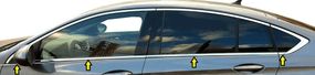 Окантовка вікон (8 шт, нерж) для Opel Insignia 2017-2024 рр