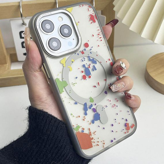 Чохол TPU+PC Flush with MagSafe для Apple iPhone 13 Pro (6.1") Titanium grey | Зображення 1