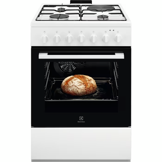 Плита Electrolux комбінована 3 газ + 1 електро LKM624022W
