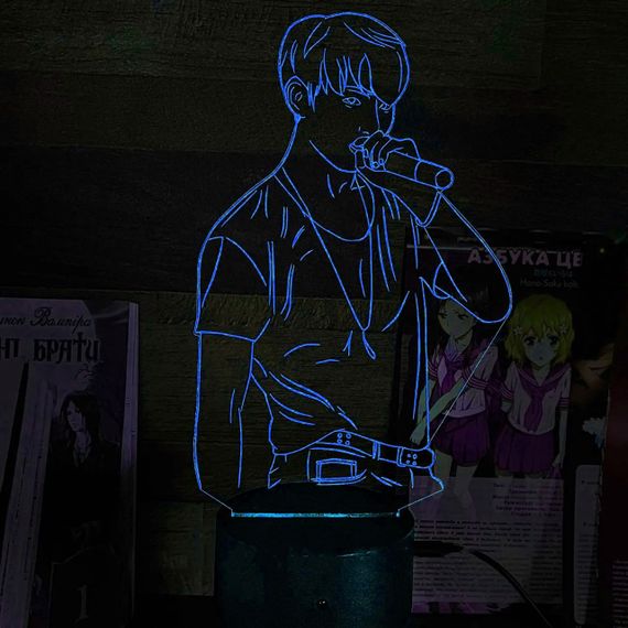 Акриловый светильник-ночник Чон Джонгук синий tty-n001514