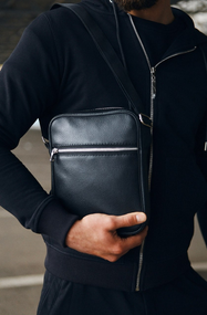 Барсетка 3 кармана чёрный