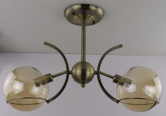 Люстра стельова на 2 лампочки 25205 Бронза 35х14х51 см.