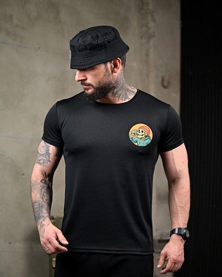 Тактична потоотводна футболка Revo black ПП7727 | Зображення 3