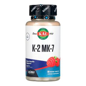 Комплекс Витамин D3+K2 KAL K-2 MK-7 ActivMelt 100 mcg 60 Micro Tablets Raspberry