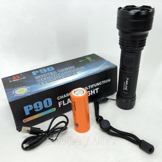 Алюминиевый фонарь 18650 BL-K70-P90, Небольшой ручной фонарь Ручной инспекционный LD-67 | Зображення 7