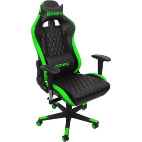 Кресло геймерское игровое компьютерное Bonro 1018 зеленое 40700006