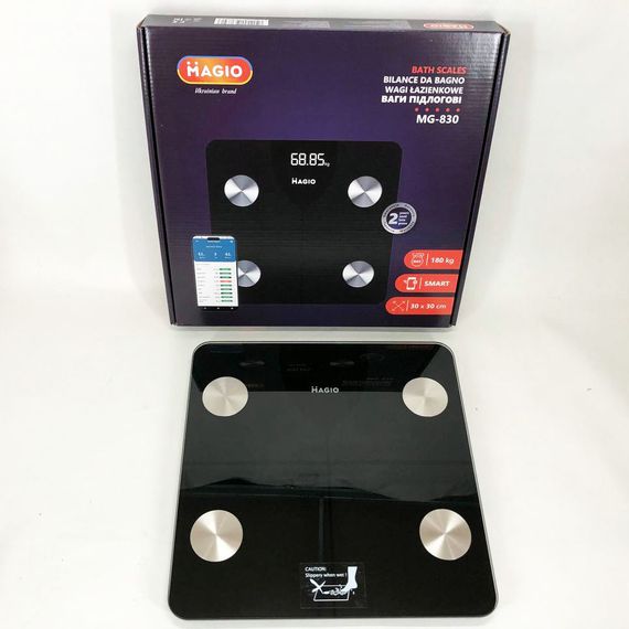 Ваги для вимірювання індексу маси тіла MAGIO, Смарт ваги з дисплеєм спортивні електронні VF-60 | Зображення 2