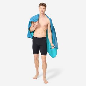 Рушник з мікрофібри розмір L 80 × 130 см двосторонній синій/зелений - One Size