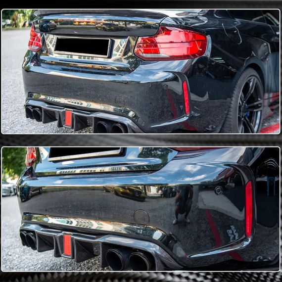 Дифузор заднього бампера V8 (для F87 M2/M2С, Карбон) для BMW 2 серія F22/23 2014-2021 рр | Зображення 4