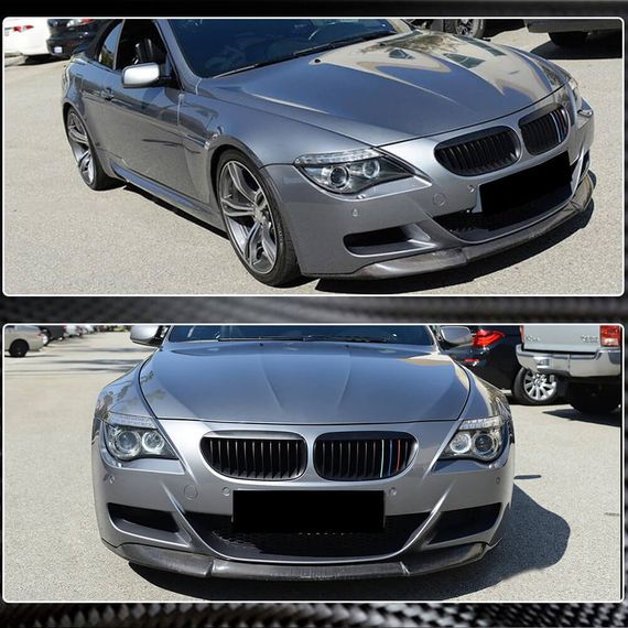 Накладка на передній бампер Lip (для M6, Карбон) для BMW 6 серія E63/E64 2003-2010 рр | Зображення 2