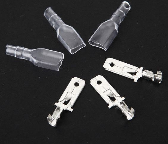 Клема F2 тато, 6.3 мм, дріт 0.5-2.5, неізольована, латунь, 100шт в упаковці, ціна за упаковку