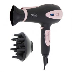 Фен для волос Adler AD 2248 черный, 2200 Вт, ионизация, диффузор, концентратор