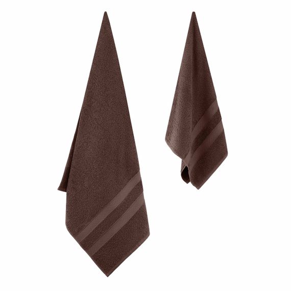 Набір рушників махрових Ardesto Splendid 50х90см, 70х140см, 2шт, 100% бавовна, коричневий (ART2359BR) | Зображення 1