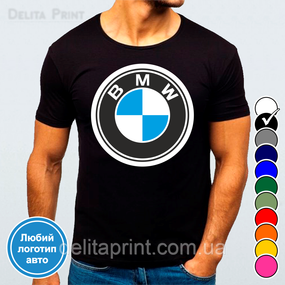Футболка з принтом авто "БМВ/BMW"