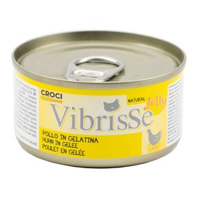 Блок консервованого корму для котів з куркою в желе Croci Vibrisse Jelly 24*70 г