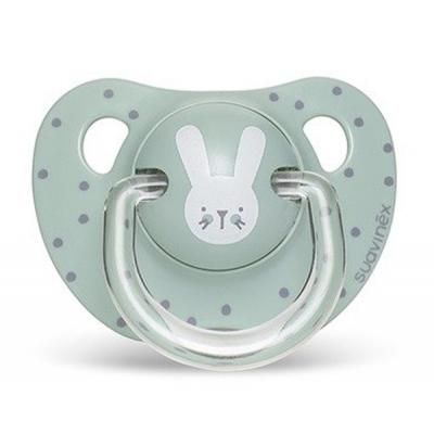 Пустышка Suavinex Hygge анатом. Уютные истории 18+ мес. бирюзовый зайчик (306580)