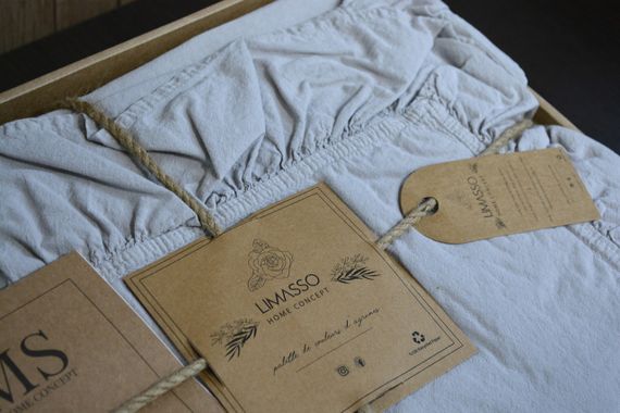 Постільна білизна Limasso Stonewashed Exclusive Ranforse 200 х 220 см Opal Grey | Зображення 3