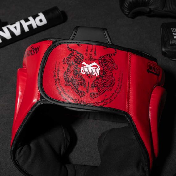 Шолом боксерський  Фантом Muay Thai Full Face Red (капа в комплекті) | Зображення 6
