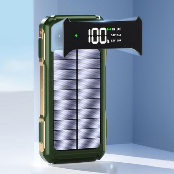 Павербанк високої ємності 30000mAh на сонячній батареї Solar Power Bank 4 в 1 | Зображення 4