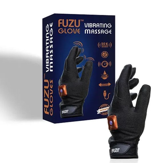 Віброрукавичка (ліва) FUZU Gloves Vibrating Massage Left Hand, 11 режимів | Зображення 1