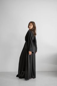 Жіночий шовковий халат Anetta колір чорний р.L/XL 442616