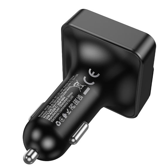 АЗУ FM модулятор Borofone BC60 Hero 35W (2USB-A/1C) Black | Зображення 6