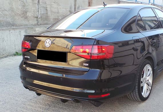 Задній дифузор DPT (2014-2018, чорний глянець) для Volkswagen Jetta рр | Зображення 3