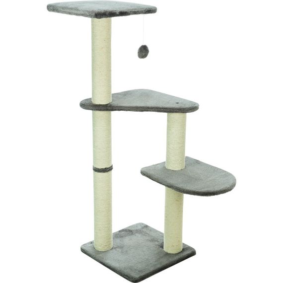 Дряпка-комплекс Trixie Altea для котів з іграшкою на мотузці сизаль/плюш сіра 40х40х117 см | Зображення 2