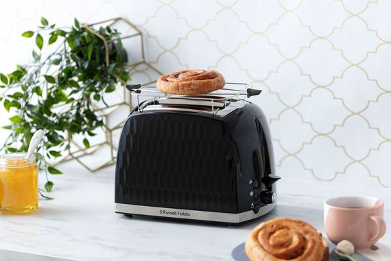 Тостер Russell Hobbs 26061-56 Honeycomb Black, 850 Вт, 2 слота, 6 настр. степени поджарки, черный (26061-56) | Зображення 3
