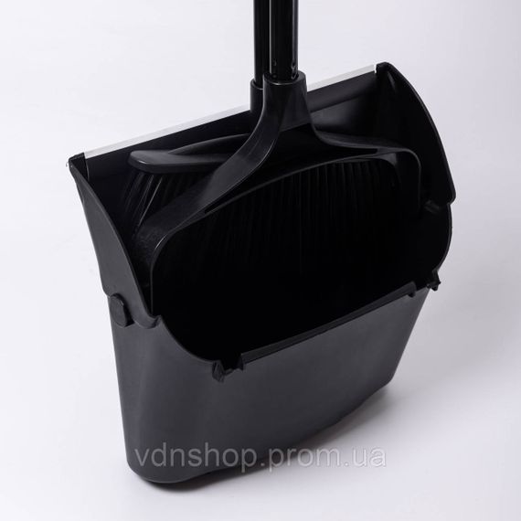 Набір віник і совок на довгій ручці для підлоги 32×29×95 (см) Чорний HP-45-2 | Зображення 7