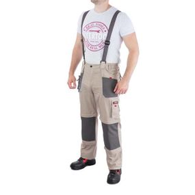 Штани-трансформер робочі з лямками 6 в 1, 100% бавовна, щільність 180 г/м2, S INTERTOOL SP-30411