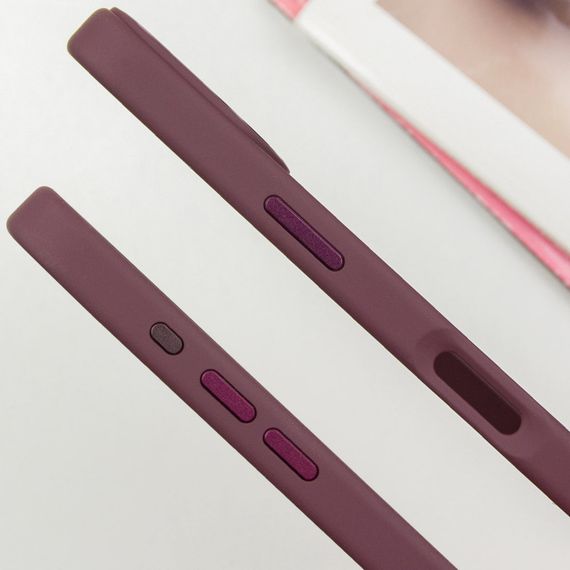 TPU чехол Bonbon Metal Style with MagSafe для Apple iPhone 16 Plus (6.7") Бордовый / Plum | Зображення 3