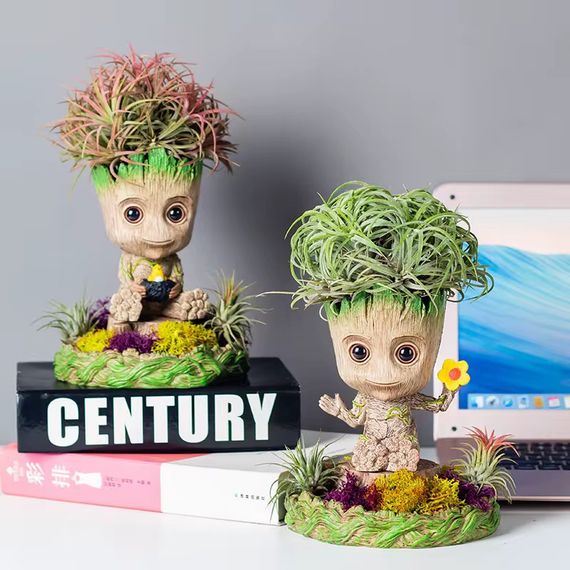 Декоративный Горшок Подставка Кашпо для Комнатных Цветов Суккулентов и Канцелярии Грут с Птичкой 15 см | Зображення 2