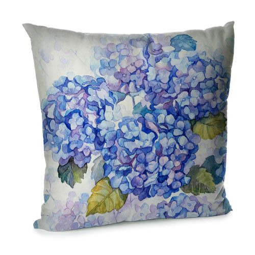 Подушка диванная с бархата Гортензия 45x45 см (45BP_FLORA017)
