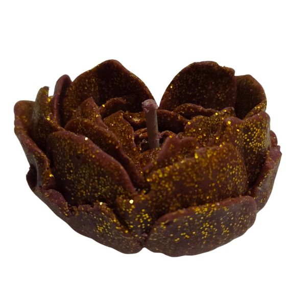 Свічка низькотемпературна у вигляді троянди з глітером GlowKink бордова, М sexstyle | Зображення 3