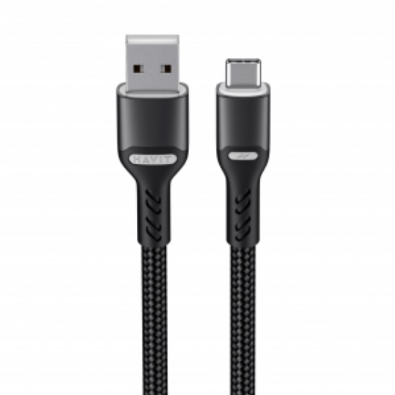 Кабель USB Type-C Havit HV-CB6217 3,0A 1м чорний