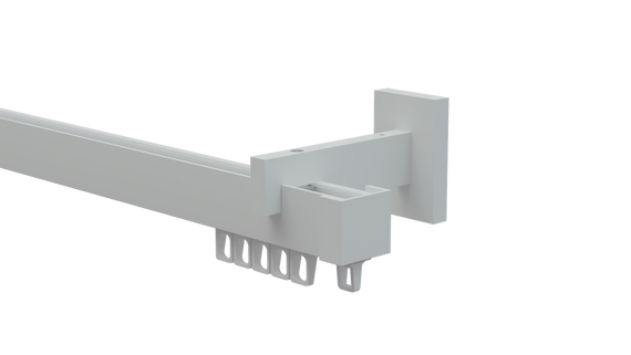 Карнизи для штор стіновий Арин Квадро одинарний Білий 200 див.