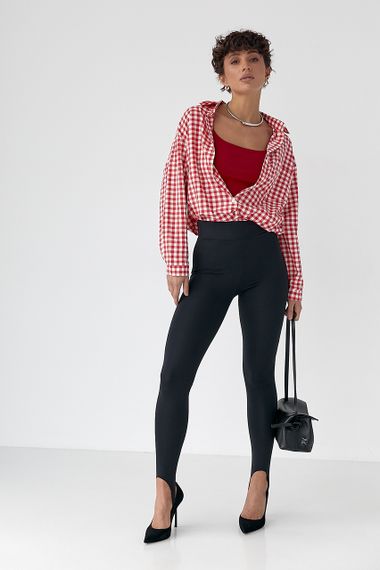 Еластичні лосини зі штрипками - чорний цвет, M (є розміри) | Зображення 2