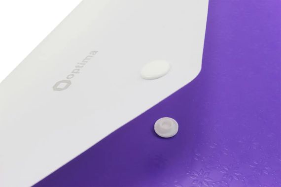 Папка-конверт А4 конверт на кнопці O35206 Optima, 2 відділи (4044572552064) Фіолетовий | Зображення 3