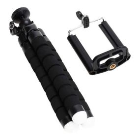 Міні-штатив тринога для телефону та камери 25 см Чорний