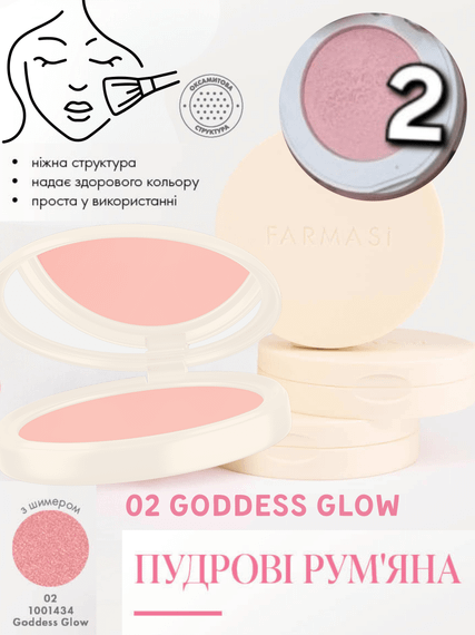 Пудровые румяна Farmasi 02 Goddess Glow 4,5 г