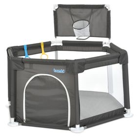 Дитячий манеж MR 1340-G, сірий, з баскетбольним кільцем