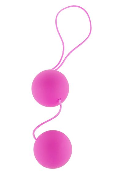 Вагінальні кульки зі зміщеним центром ваги TOY JOY на м'якій зчіпці, пурпурові, 22 х 3.5 см sexstyle