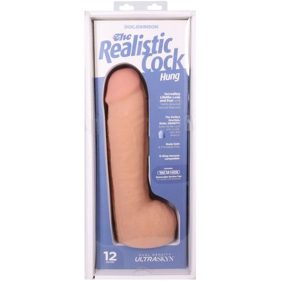 Фалоімітатор Doc Johnson The Realistic Cock ULTRASKYN - 12 Inch Hung with Balls Vanilla Sex Aura | Зображення 8
