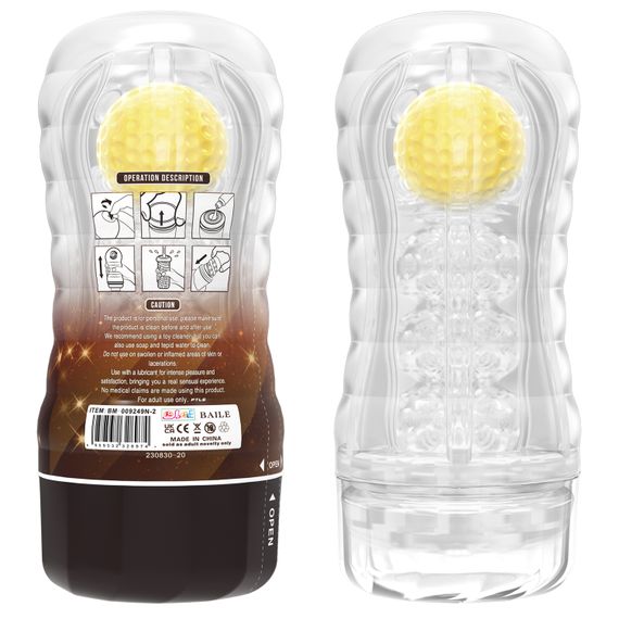 Мастурбатор - Pretty Love Vacuum Cup Masturbator Stellar Yellow | Зображення 7