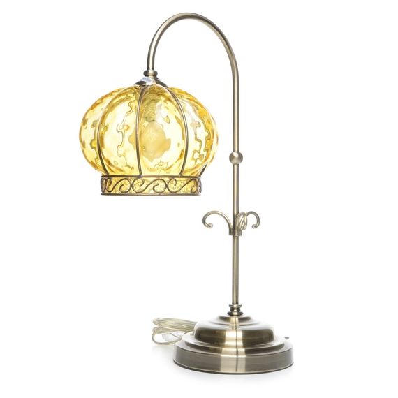 Настольная лампа прованс декоративная BELL-007T/1 E14 AB AMBER
